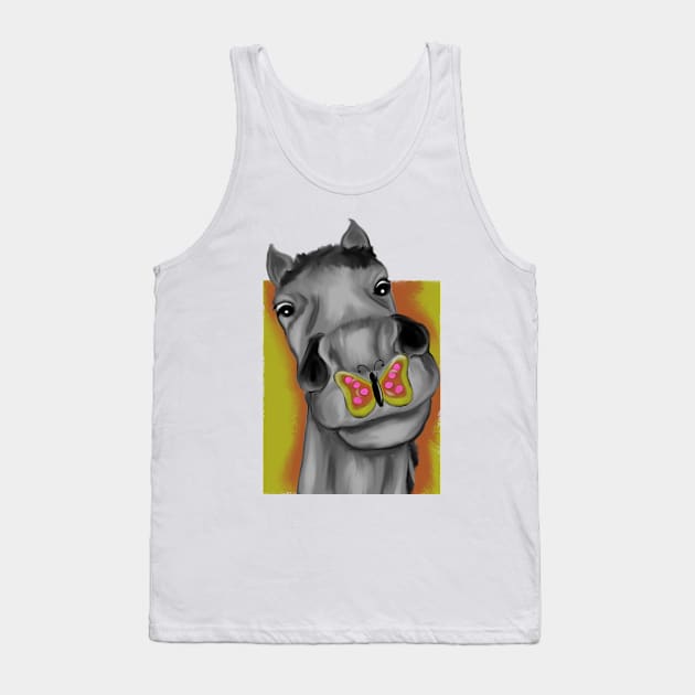 Horse and butterfly Tank Top by Antiope